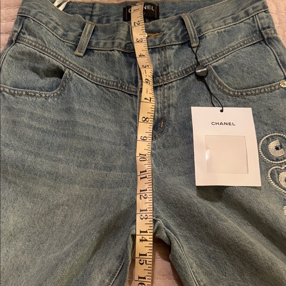 CHANEL Light blue Straight Women's Jeans - Picture 10 of 16